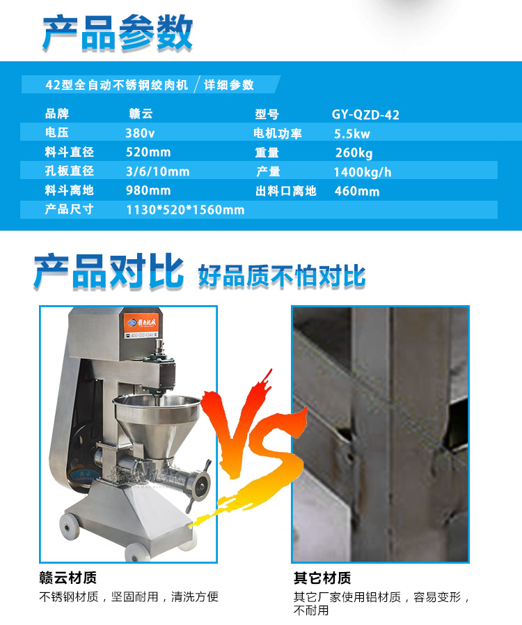 商用全自動絞肉機大型絞凍肉機全不銹鋼鮮肉碎肉設備價格(圖4) 商用全自動絞肉機大型絞凍肉機全不銹鋼鮮肉碎肉設備價格(圖4)