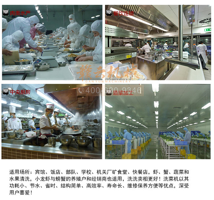 酒店食堂事業(yè)單位學校食堂用的清洗消毒洗菜機(圖9)