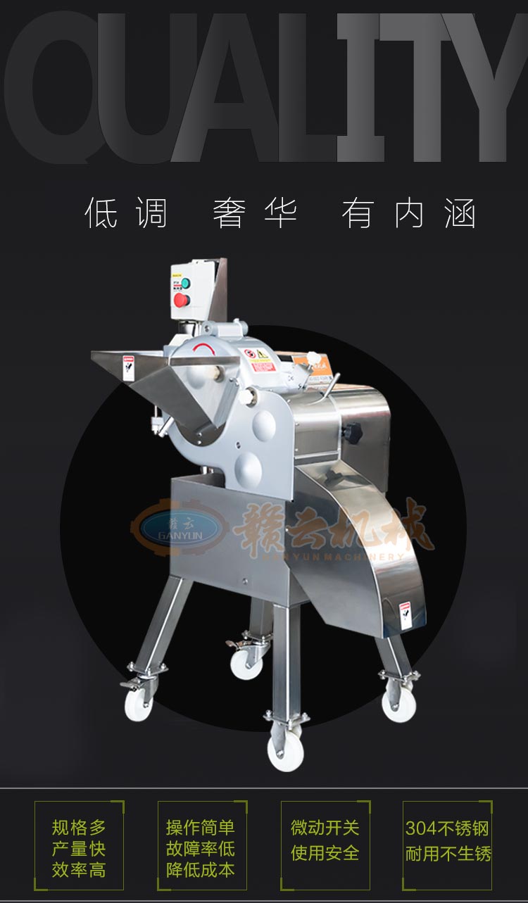 高速果蔬切丁機，全不銹鋼機身，操作簡單易清洗(圖11)